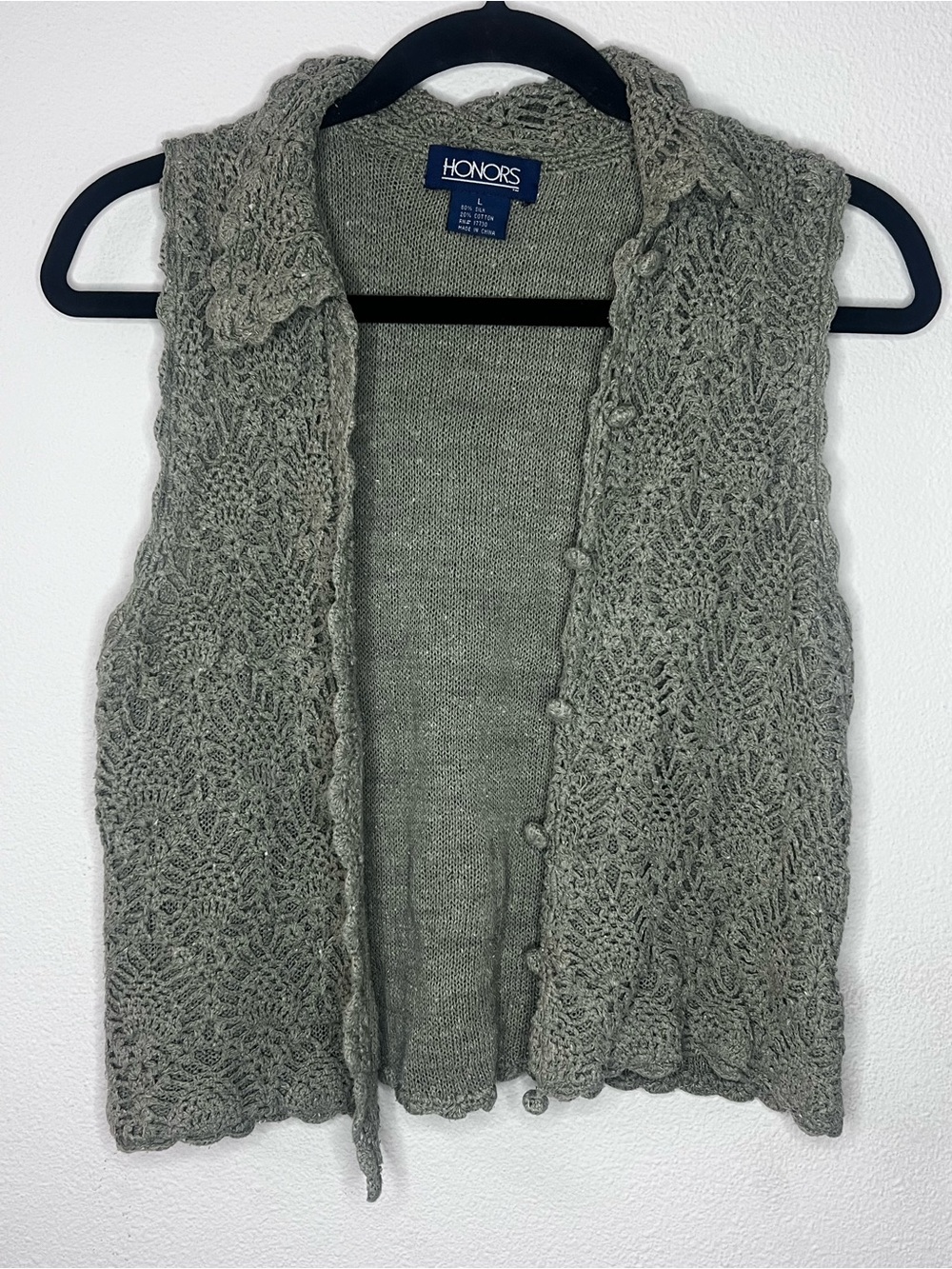 VTG Honors Gray Knit Vest-110
